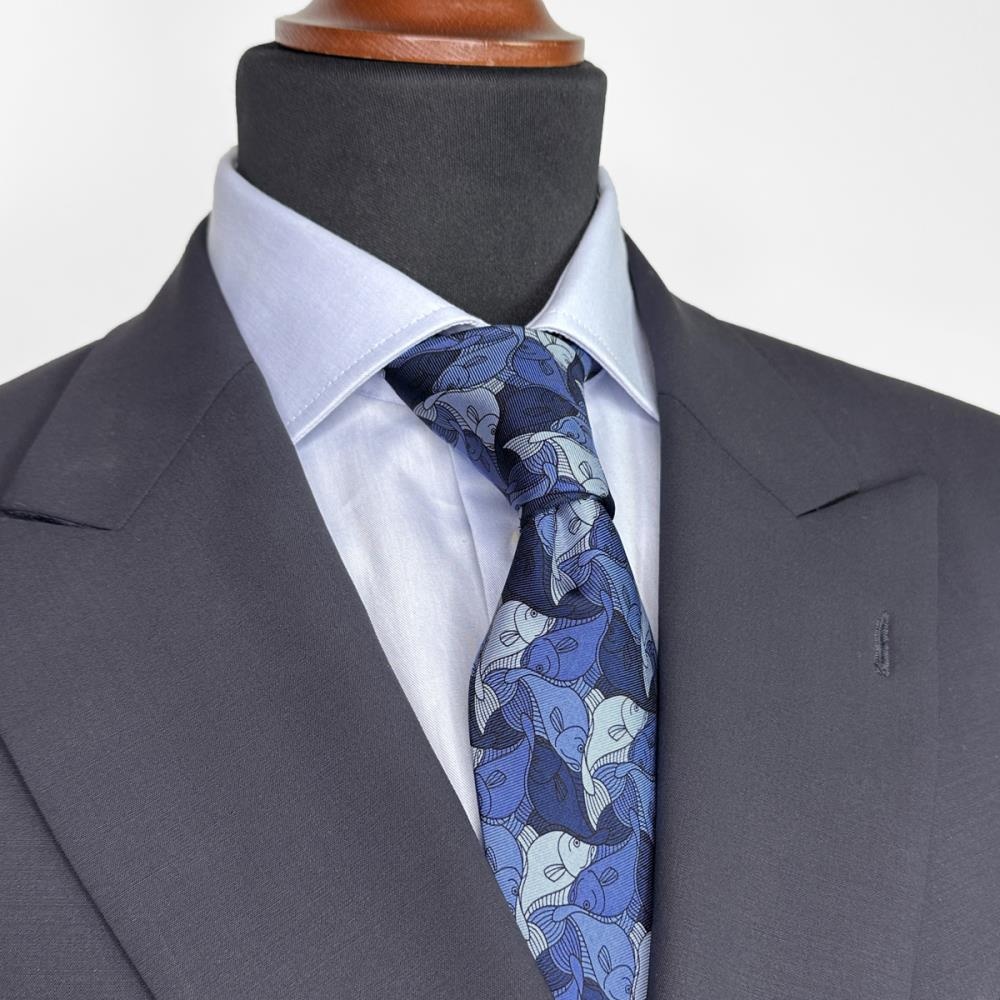 necktie Fish blue - 1