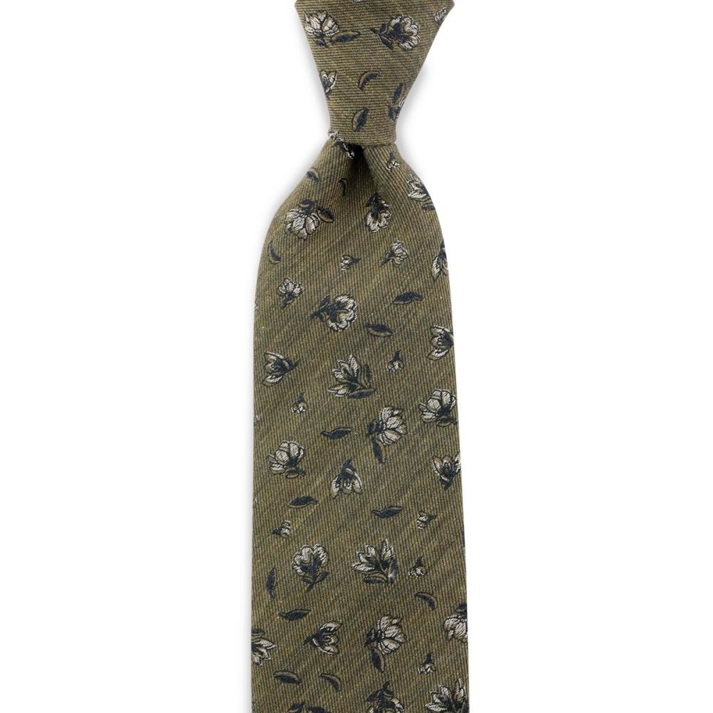 necktie Flower Finesse khaki - 1