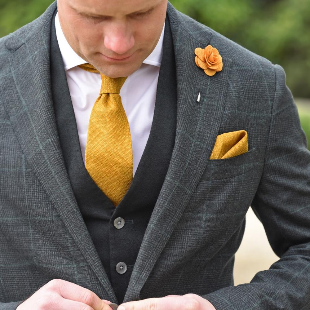 necktie Gracefull Groom yellow - 2