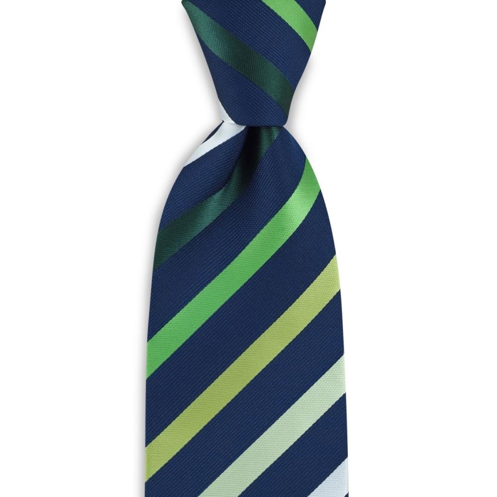 Necktie green striped - 1