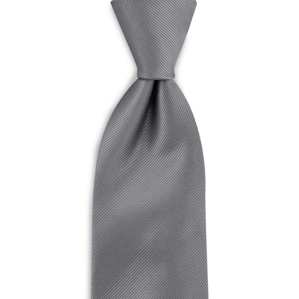 necktie grey repp - 1