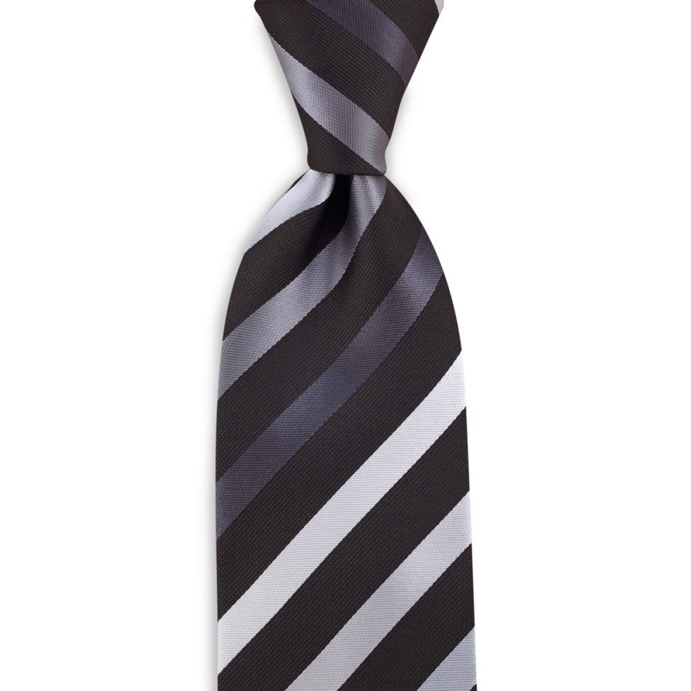 Necktie grey striped - 1