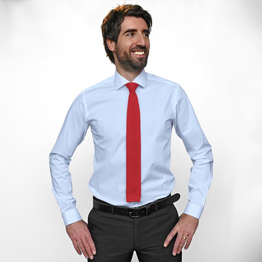 Necktie knitted bright red - 2