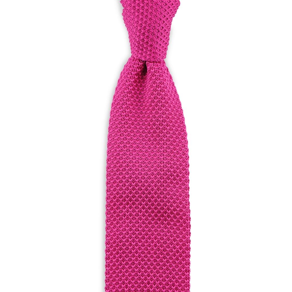 Necktie knitted fuchsia - 1