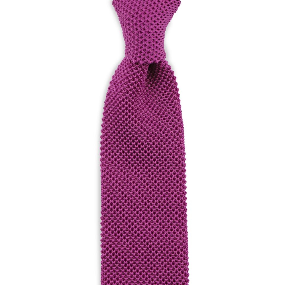 Necktie knitted fuchsia - 1