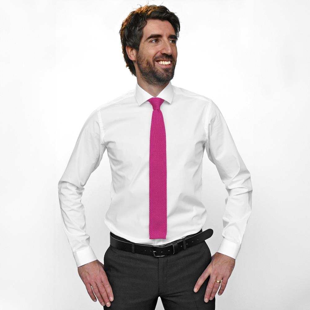 Necktie knitted fuchsia - 2