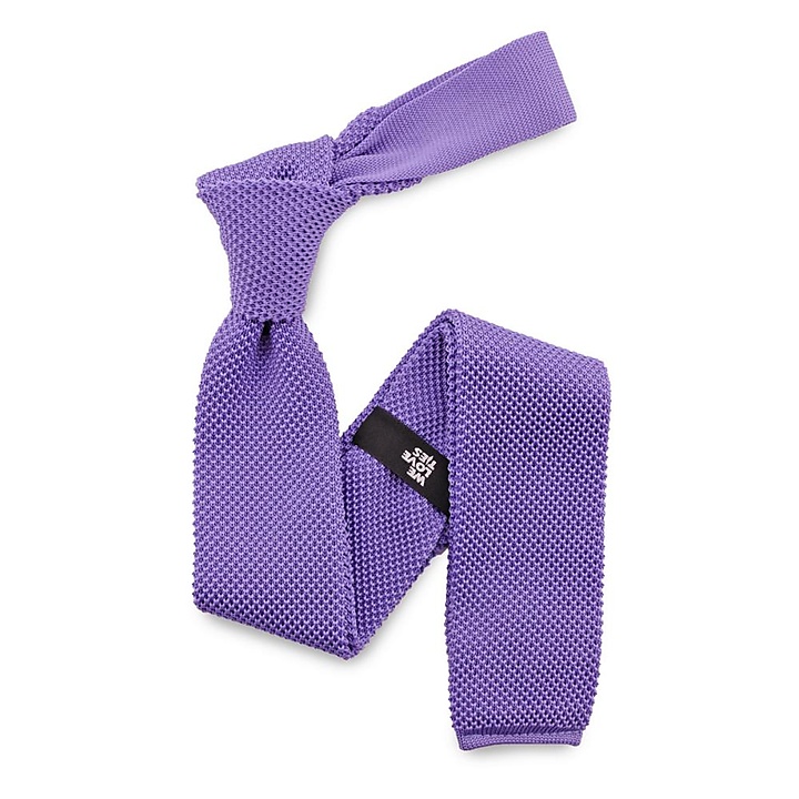Necktie knitted lavender