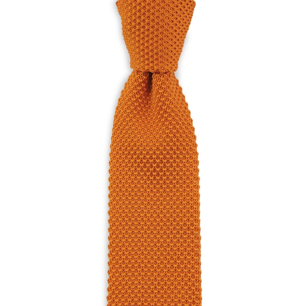 Necktie knitted orange - 1