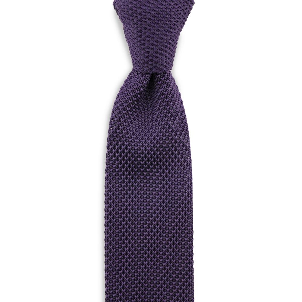 Necktie knitted purple - 1