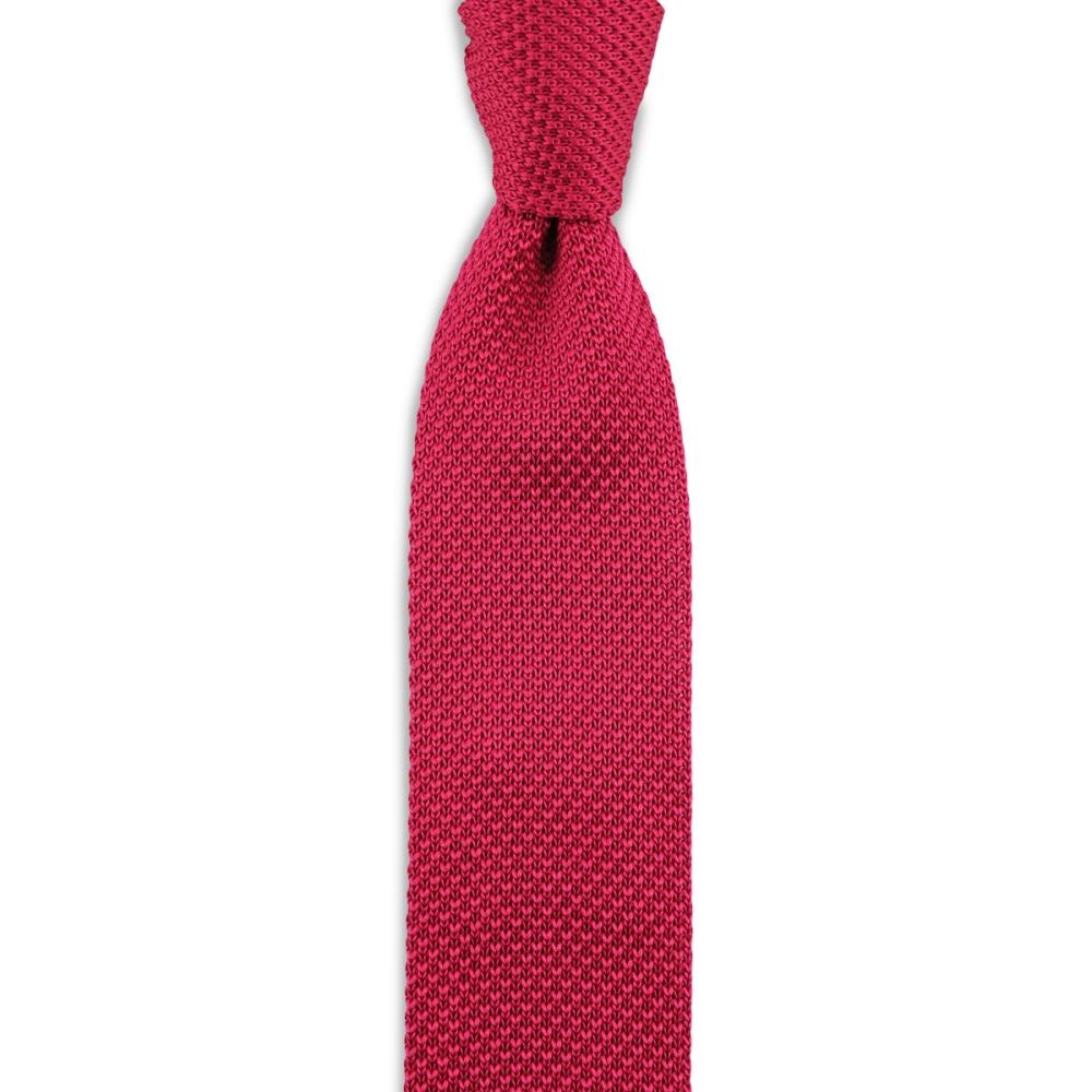 necktie knitted raspberry - 1