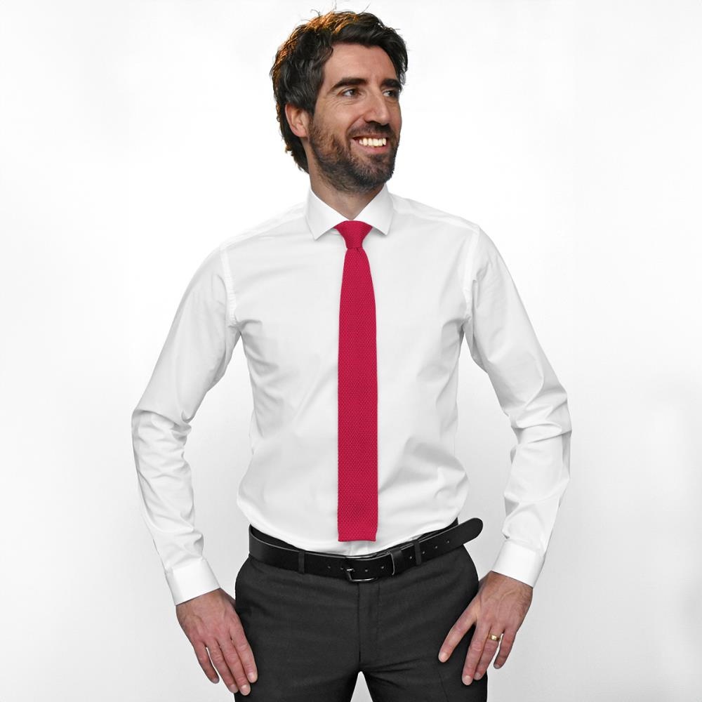 necktie knitted raspberry - 2
