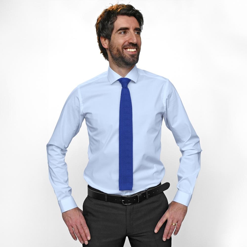 Necktie knitted royal blue - 2