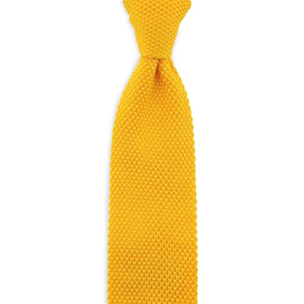 Necktie knitted yellow - 1