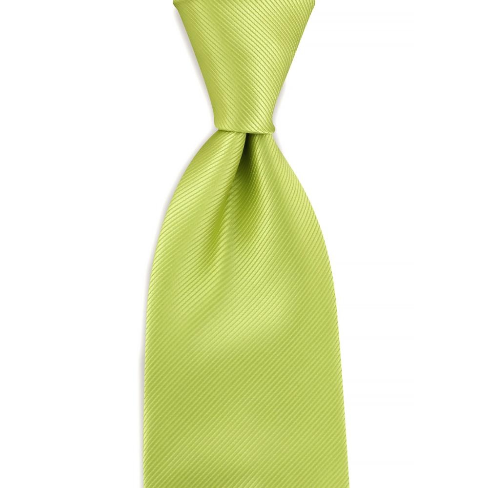 Necktie lime green repp - 1