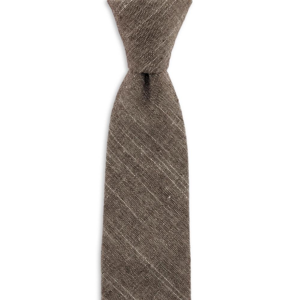 necktie Linen Love Brown - 2