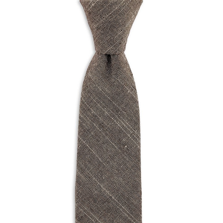 necktie Linen Love Brown