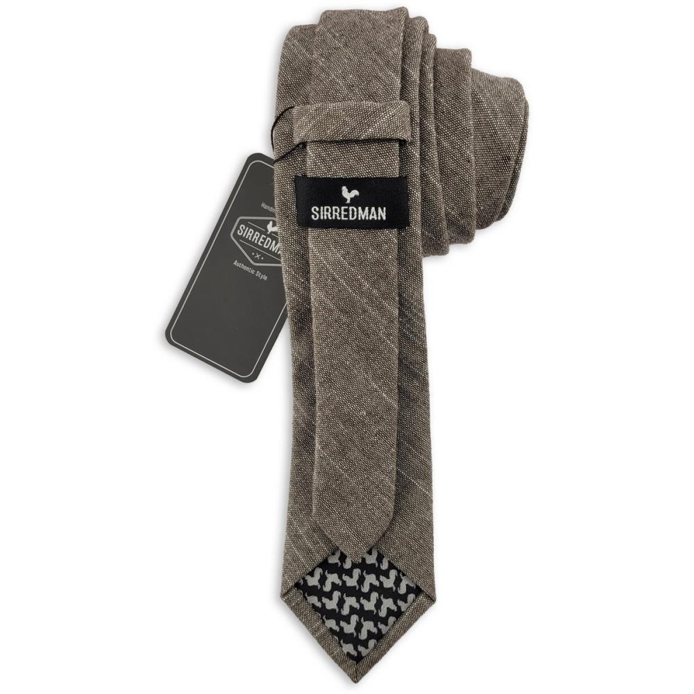 necktie Linen Love Brown - 3