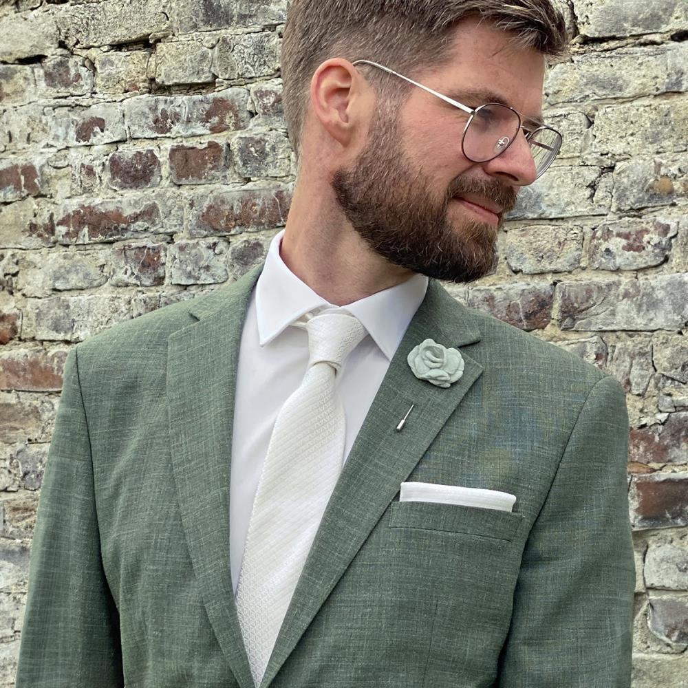 necktie Luna di Miele bianco - 1