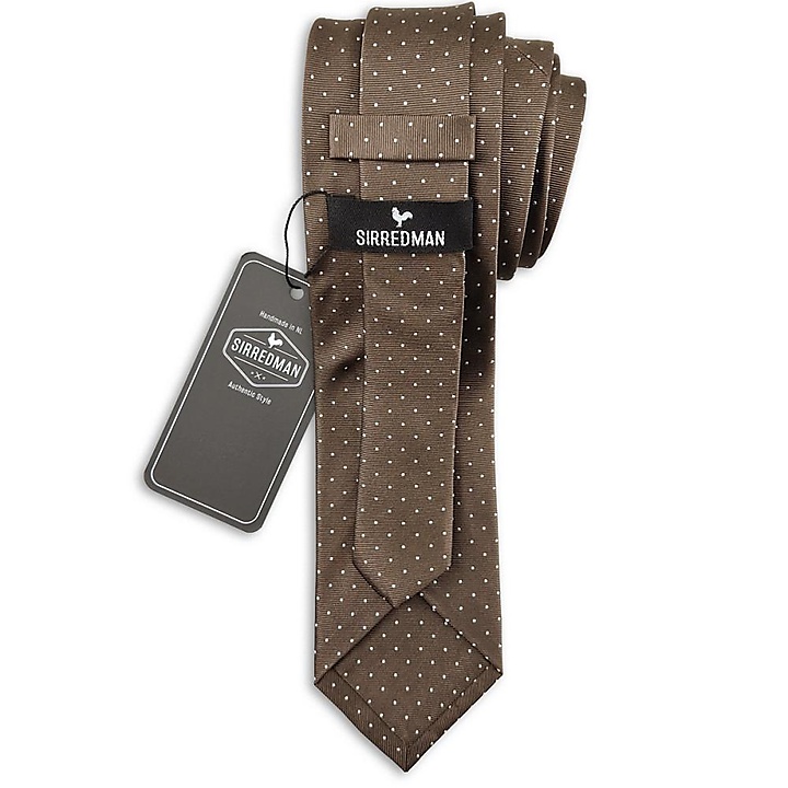 necktie Mayfair Dots Brown