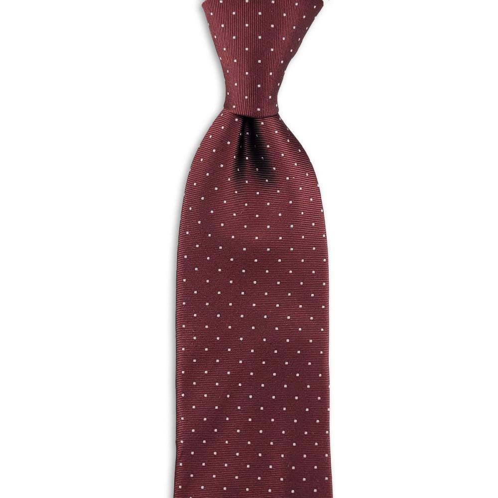 necktie Mayfair Dots Burgundy - 1