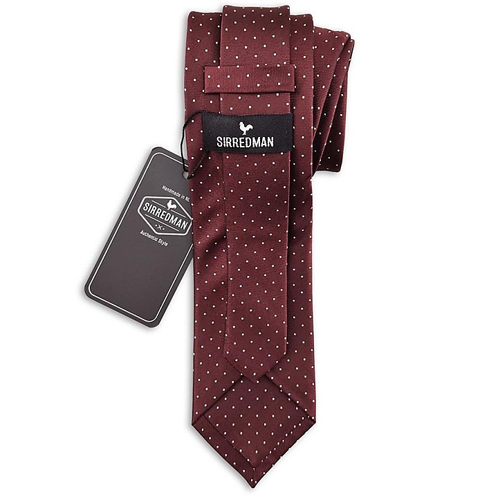necktie Mayfair Dots Burgundy