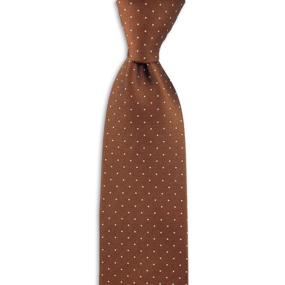 necktie Mayfair Dots Rust - 1