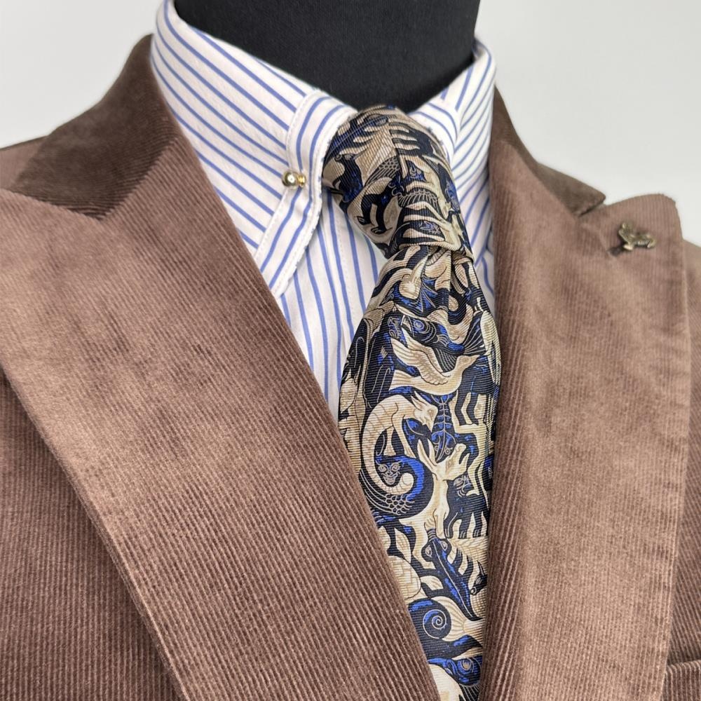 necktie Mozaic beige - 1