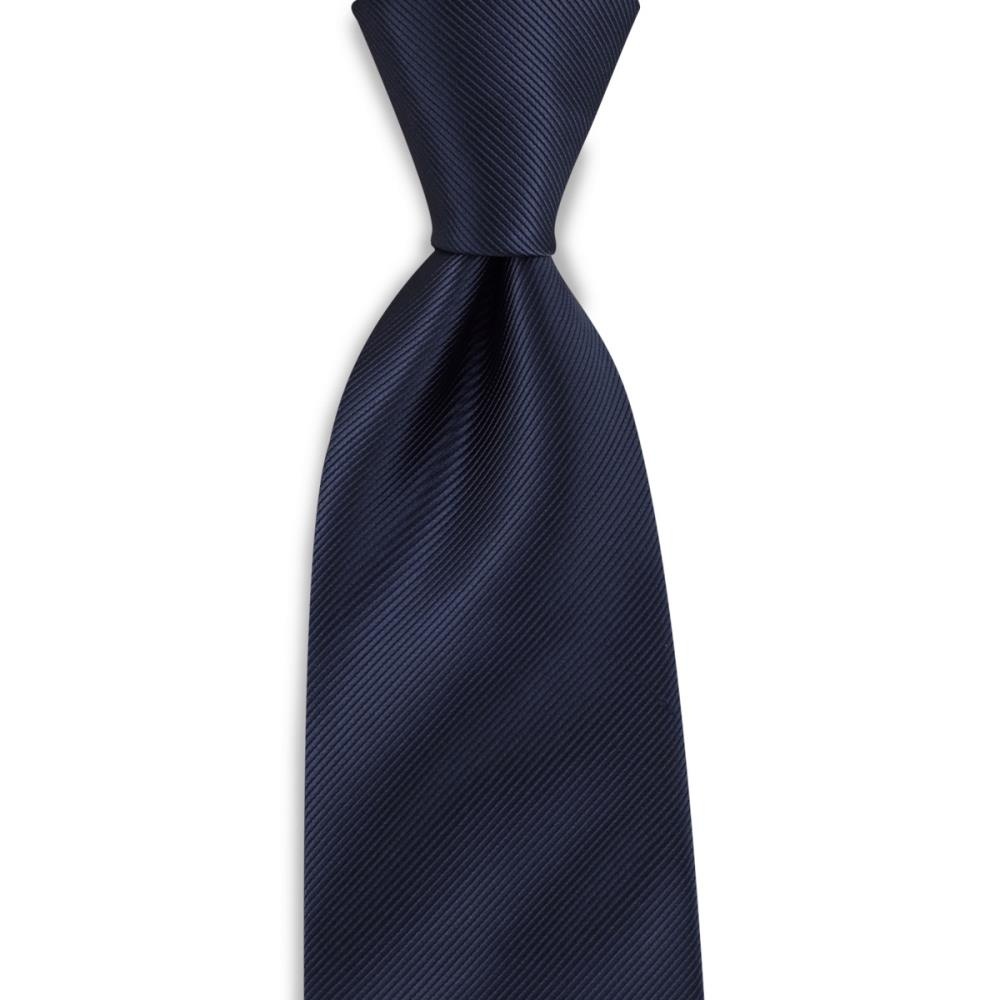 Necktie navy blue repp - 1