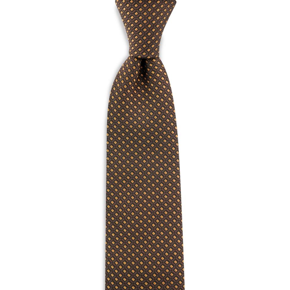 Necktie pattern black ochre - 1