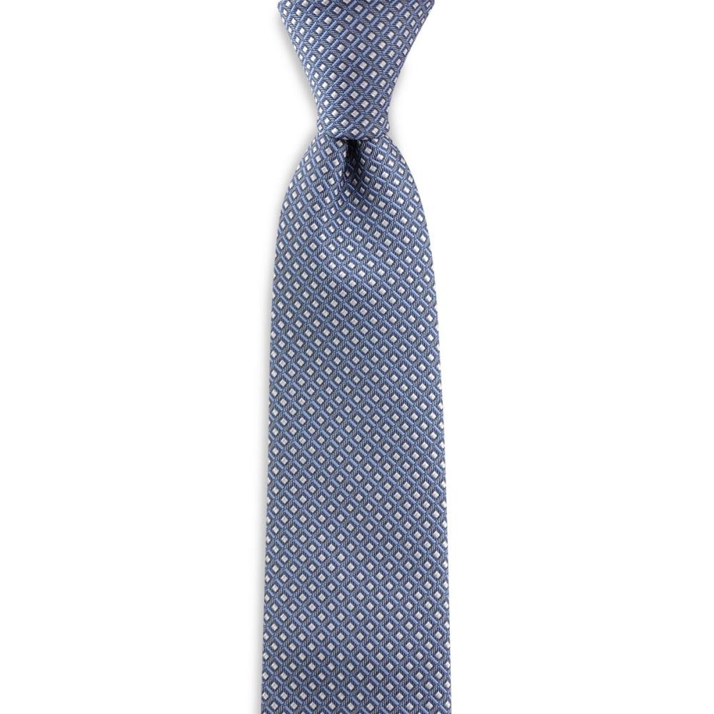 Necktie pattern denim blue white - 1