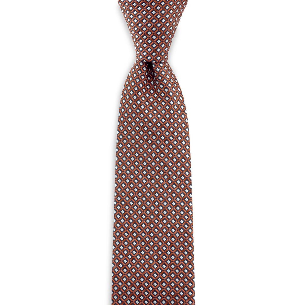 Necktie pattern orange white - 1