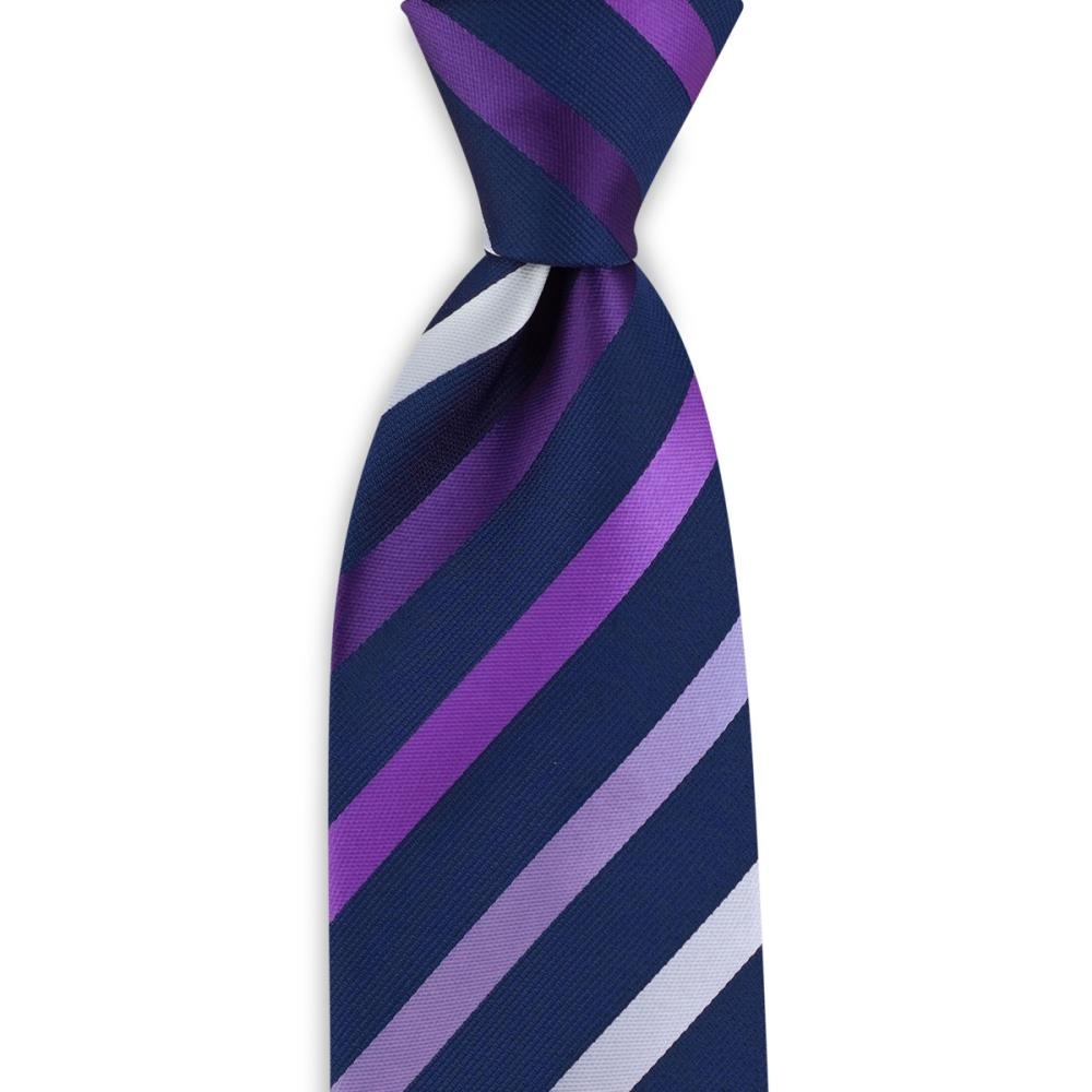 Necktie purple striped - 1
