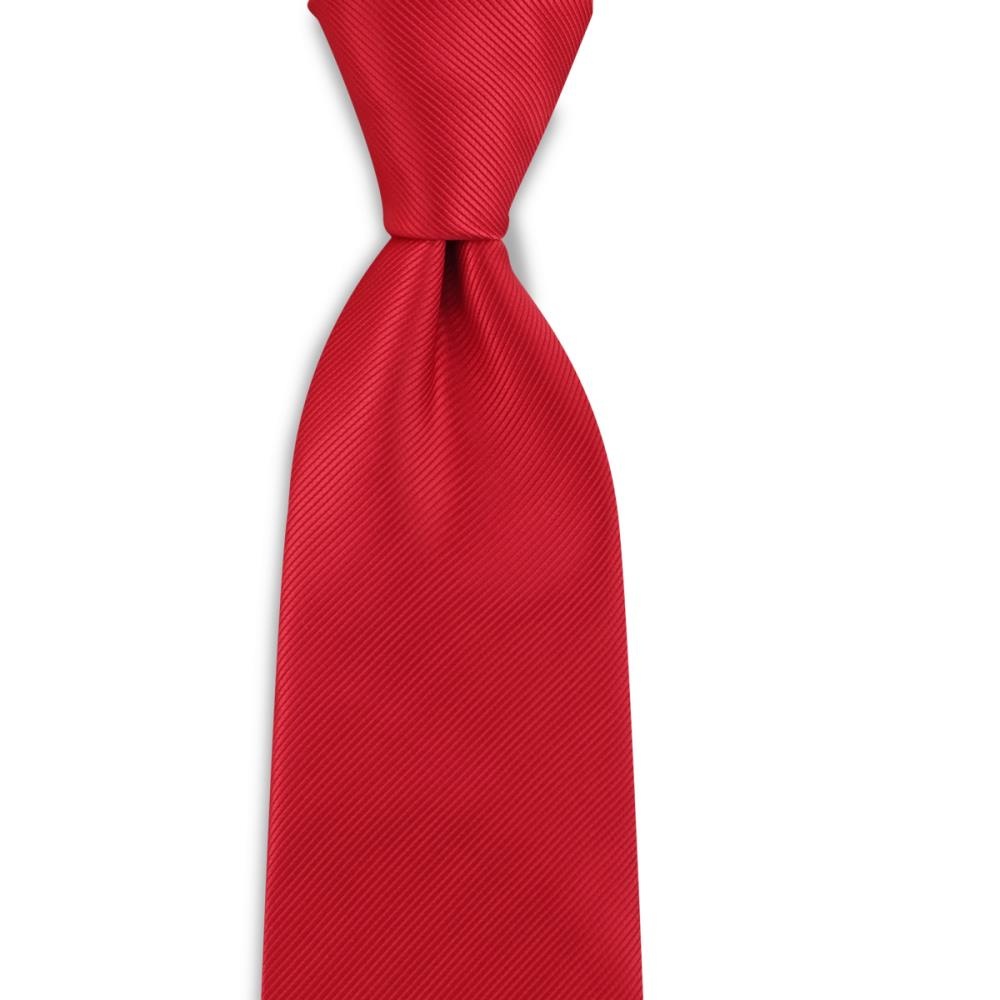 Necktie red repp - 1