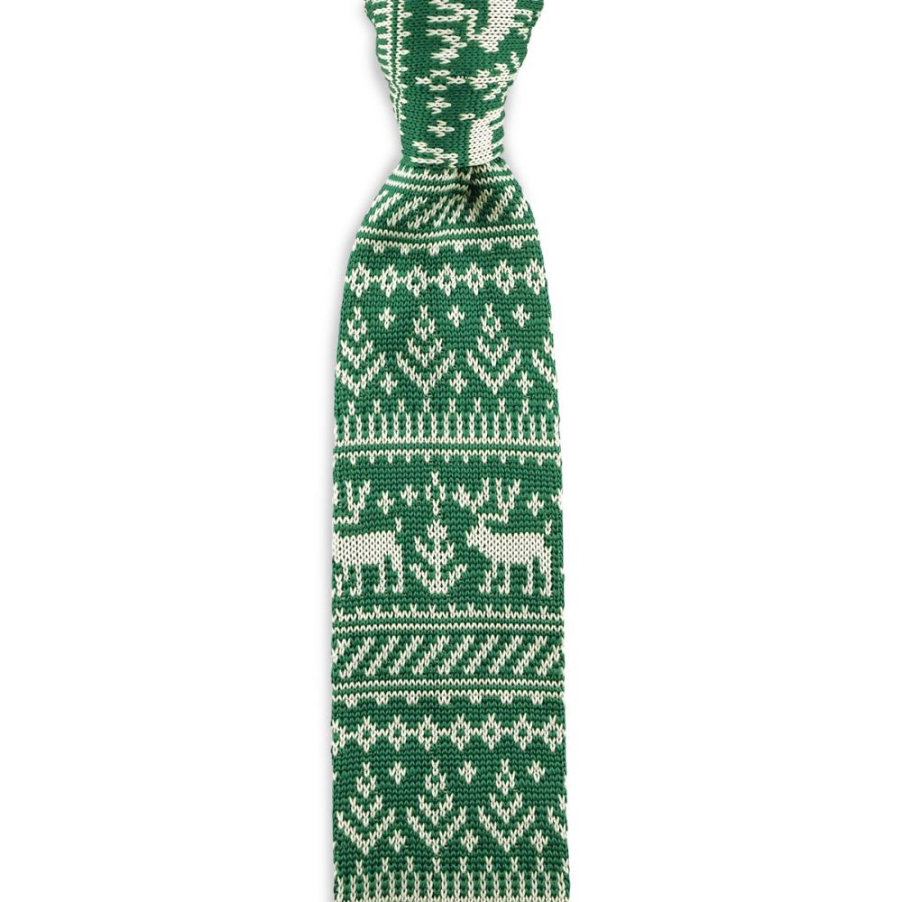 Necktie Rudolph Reindeer green - 1