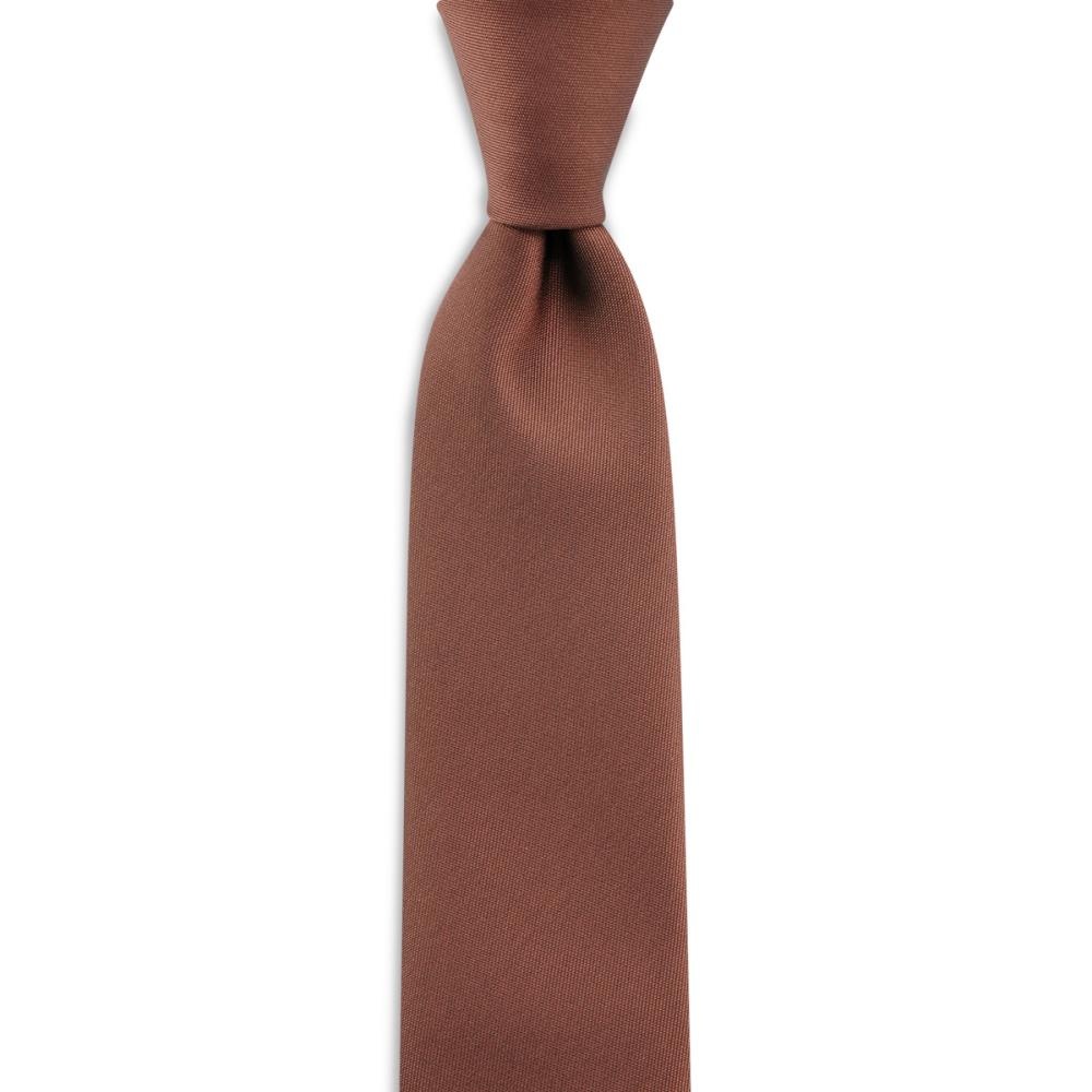 necktie rust brown narrow - 1