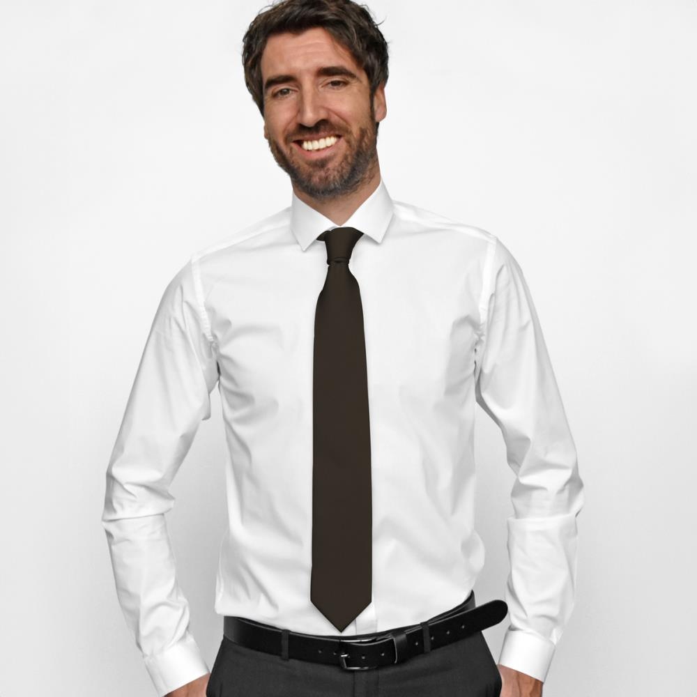 necktie silk black repp - 2