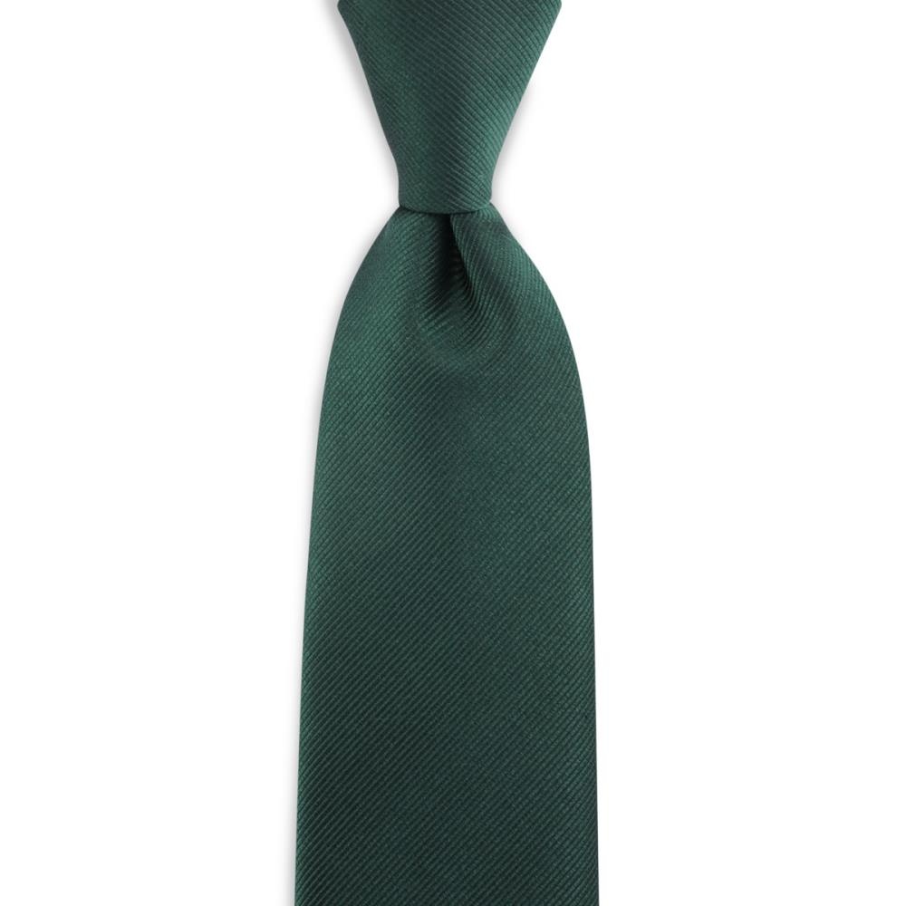 necktie silk bottle green repp - 1