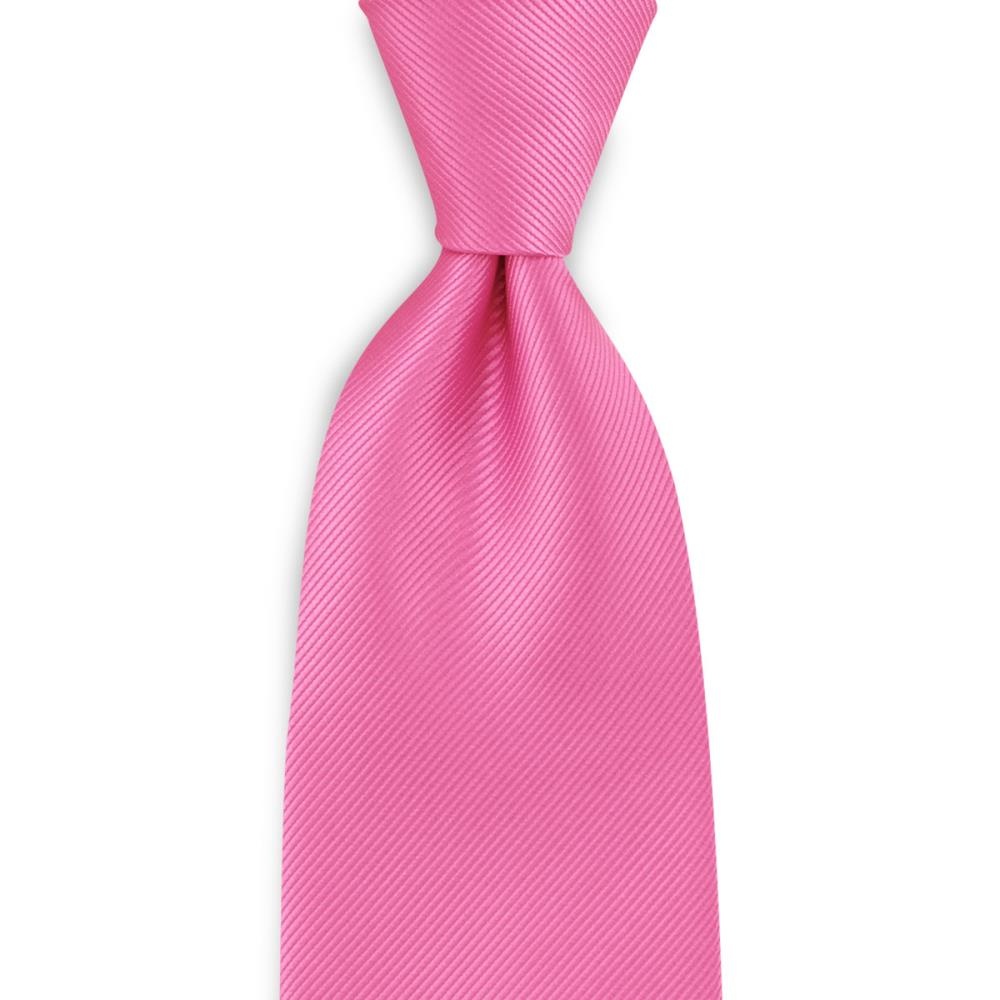necktie silk pink repp - 1