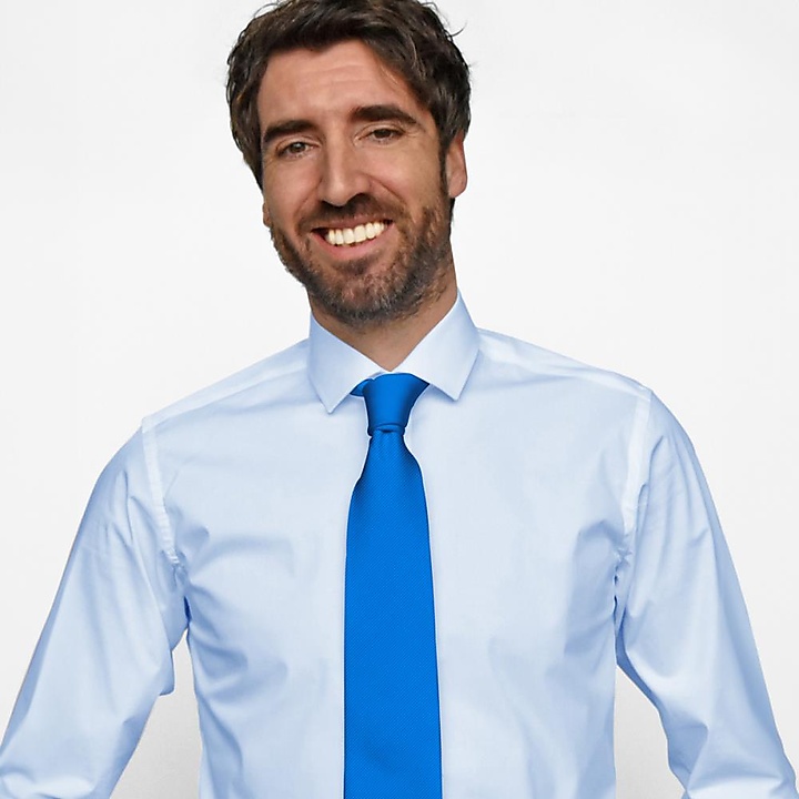 necktie silk process blue repp