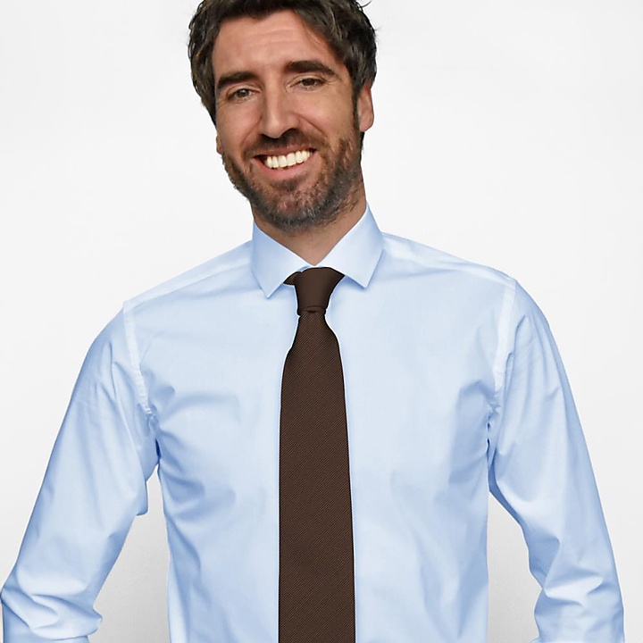 Necktie silk repp brown
