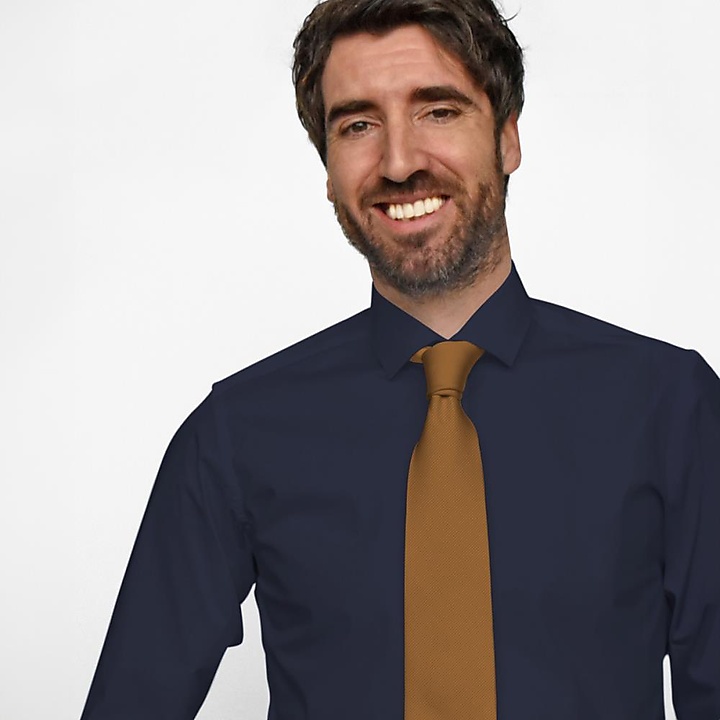 Necktie silk repp cognac