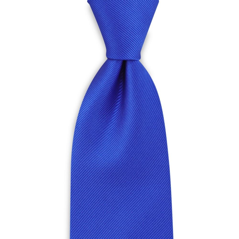 necktie silk royal blue repp - 1