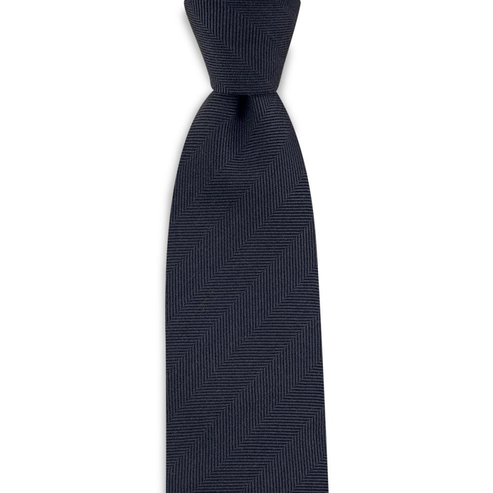 Necktie silk wool herringbone - 1