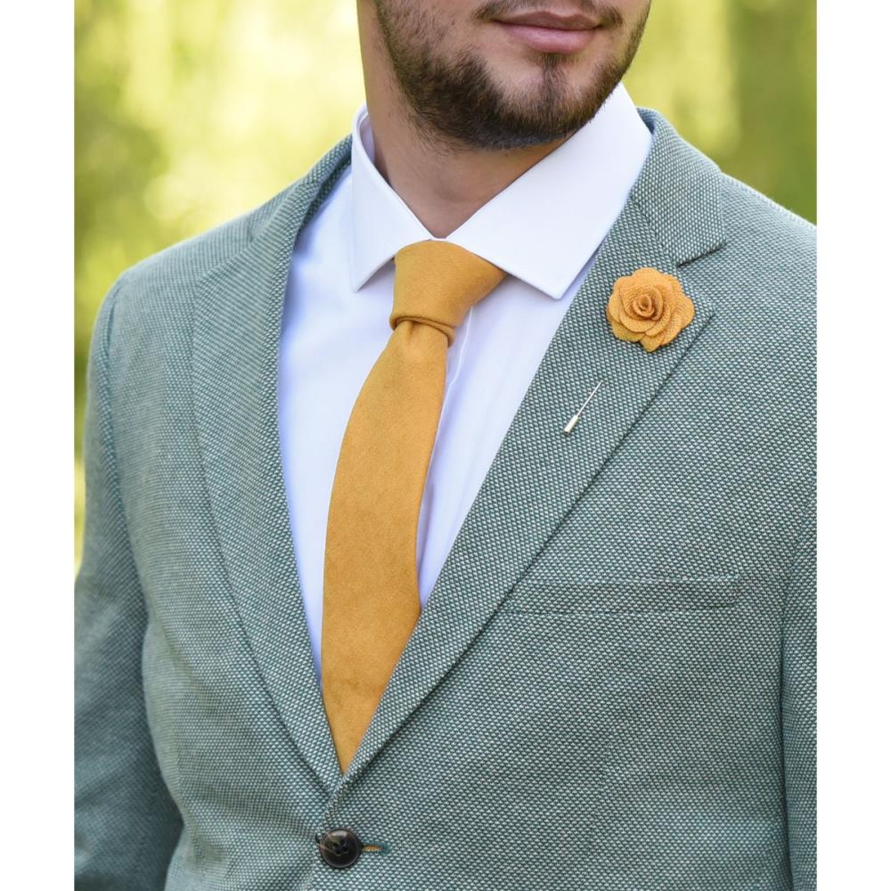 necktie Soft Touch ochre - 4