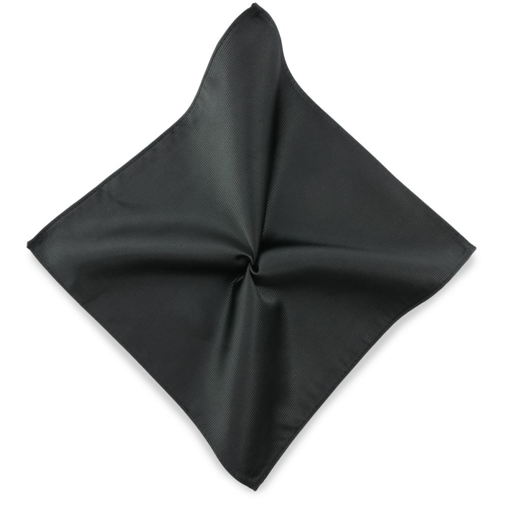 Pocket square black repp - 1