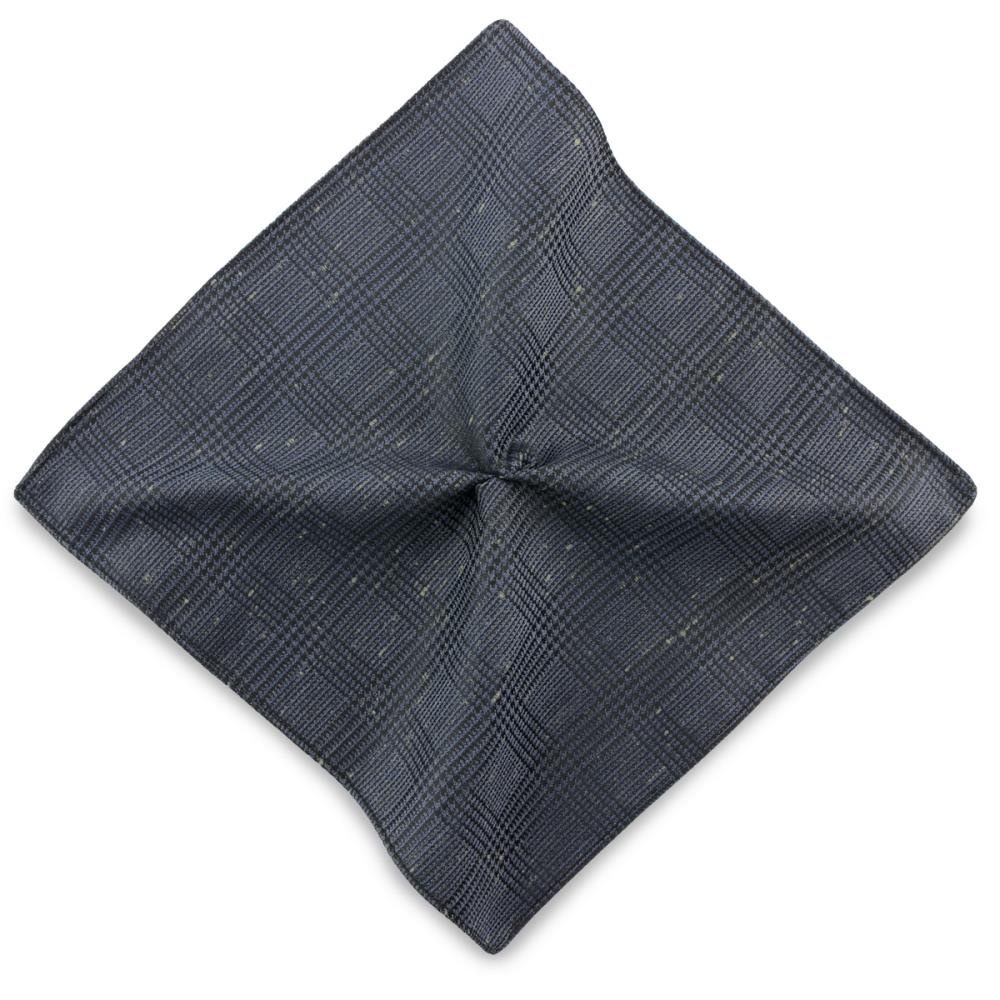 pocket square Collin Check denim blue - 1