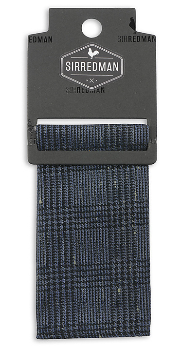 pocket square Collin Check denim blue