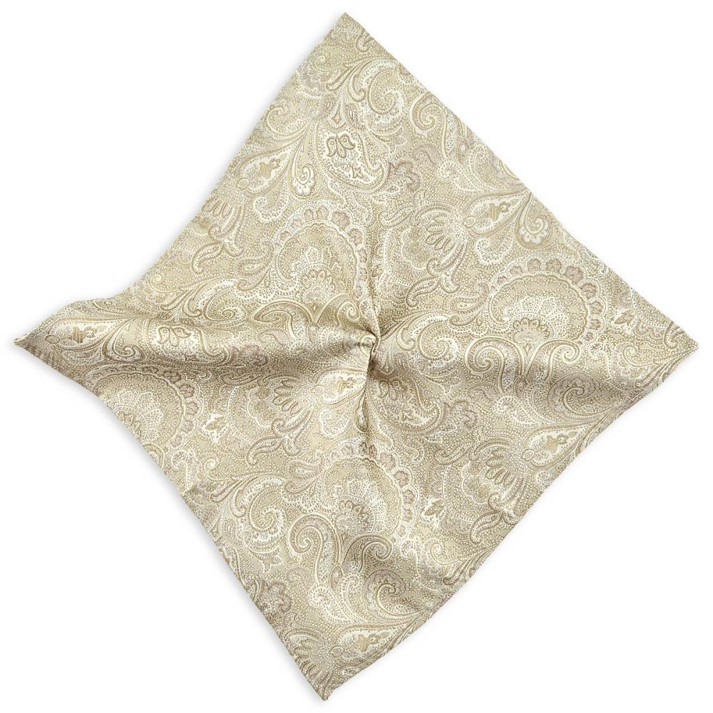 pocket square Eternal Paisley Beige - 1