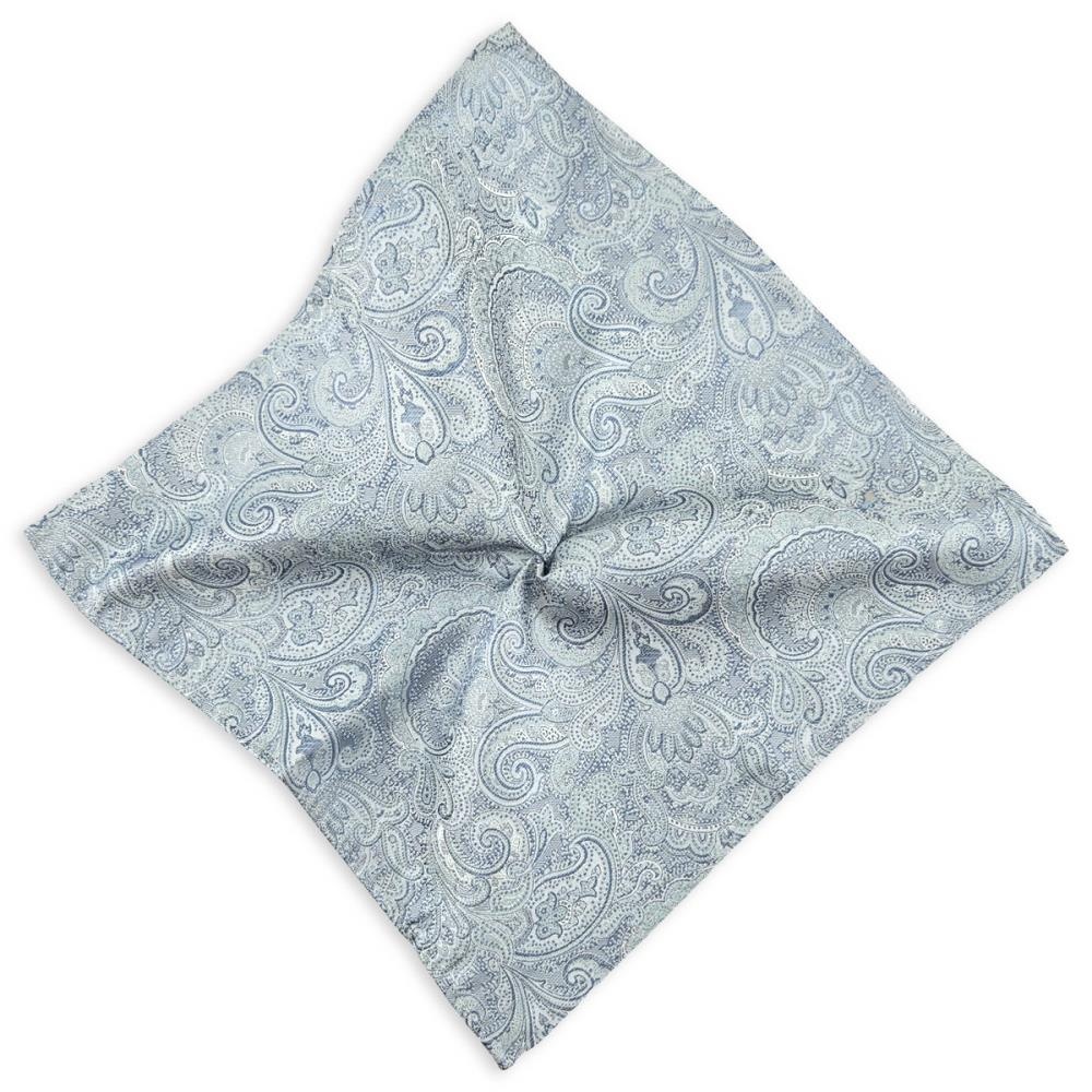 pocket square Eternal Paisley Light Blue - 1