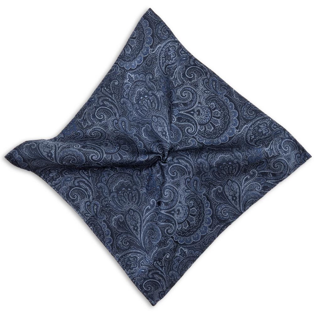 pocket square Eternal Paisley Navy - 1